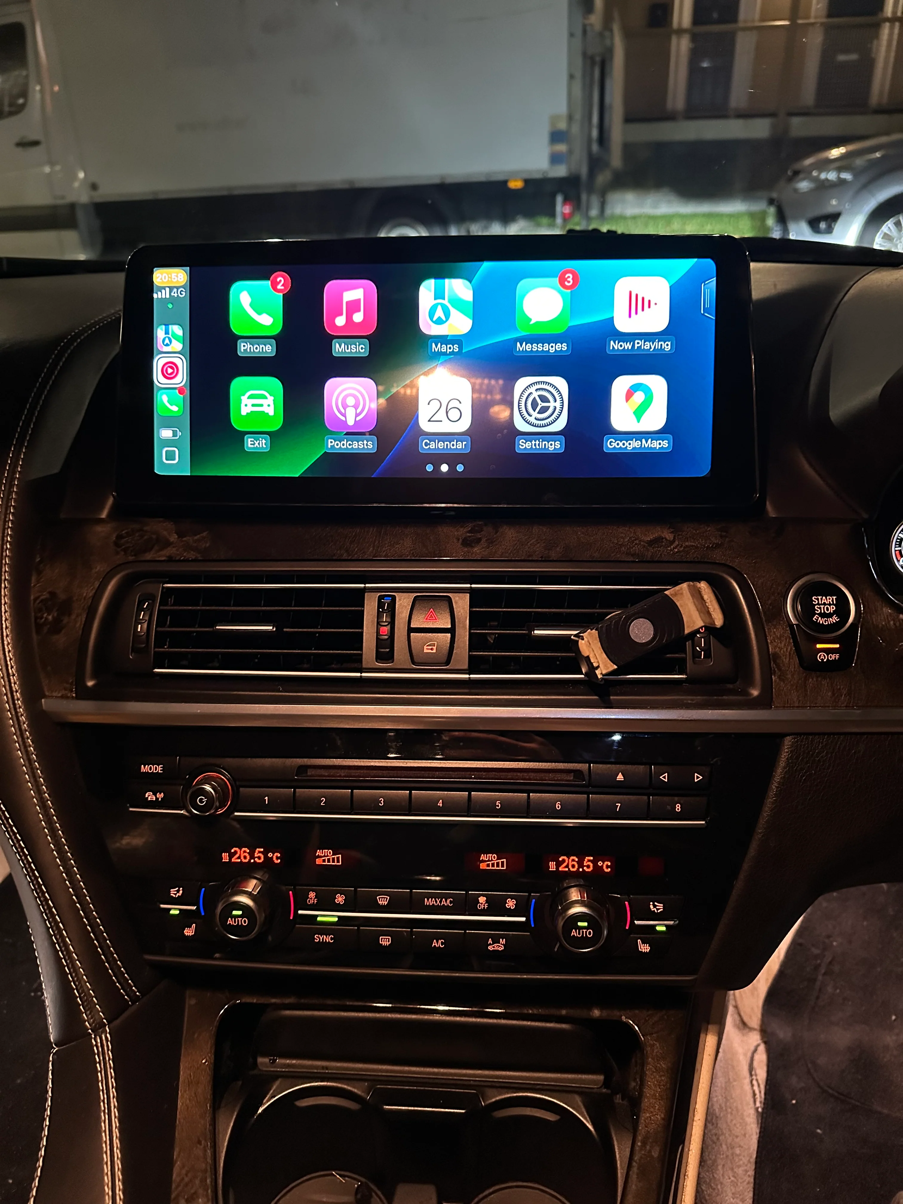 BMW 6 Series 2012-2015 F06/F12/F13 Wireless Apple CarPlay/Android Auto Touchscreen Kit - Image 5