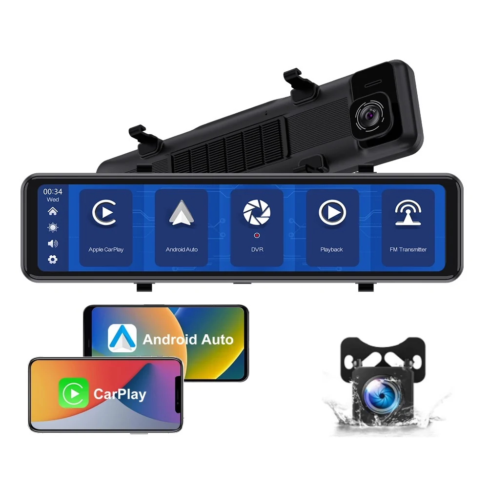 FRONT/REAR CARPLAY DASH CAMERA, DVR, FULL HD, NIGHT VISION, RECORDING DASHCAM - Image 3